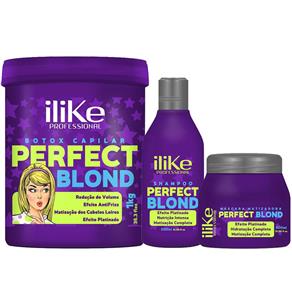 Kit Loiras Poderosas - Bbtox e Manutenção Perfect Blond Ilike 3 Produtos