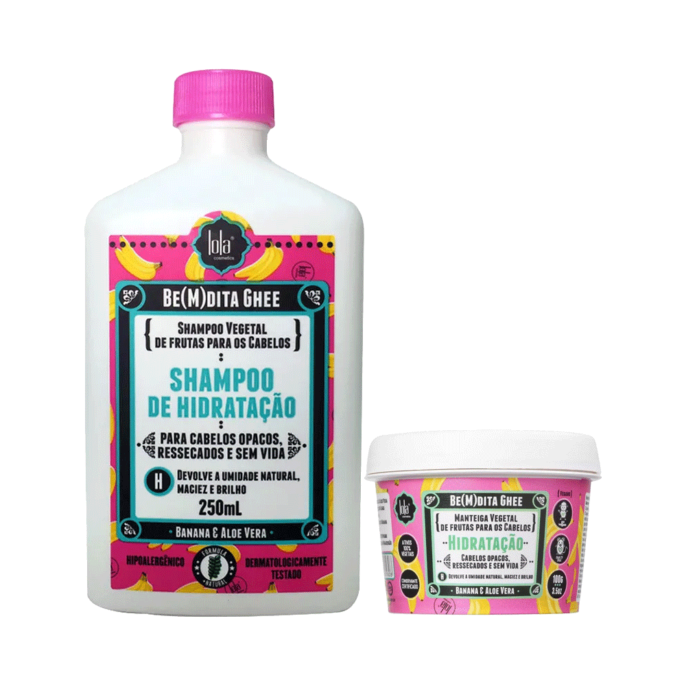 Kit Lola Be(M)Dita Ghee Hidratação Shampoo 250ml + Manteiga 100g