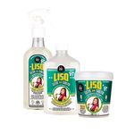 Kit Lola Cosmetics Liso, Leve e Solto - Shampoo, Mascara e Spray Antifrizz