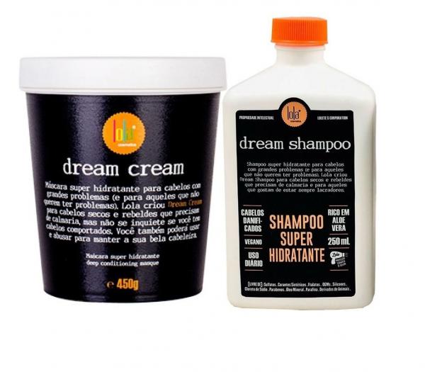 Kit Lola Máscara Hidratante 450g Shampoo Hidratante Dream Cream 250ml