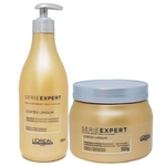Kit L'Oréal Absolut Repair Cortex Lipidium Shampoo 500ml + Máscara 500g