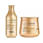 Kit L'oréal Absolut Repair Cortez Lipidium Shampoo 300ml E Mácara 250ml