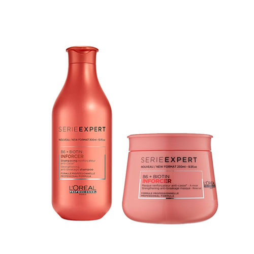Kit Loreal Expert Inforcer Shampoo 300ml + Mascara 250ml