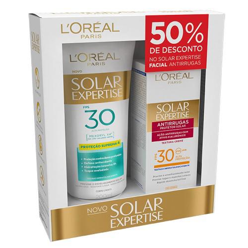 Kit L'Oréal Expertise Supreme Protetor Solar FPS 30 200ml + Protetor Facial FPS 30 50ml - Discret