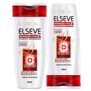 Kit L'Oréal Paris Elseve Reparação Total 5+ (Shampoo e Condicionador) Conjunto