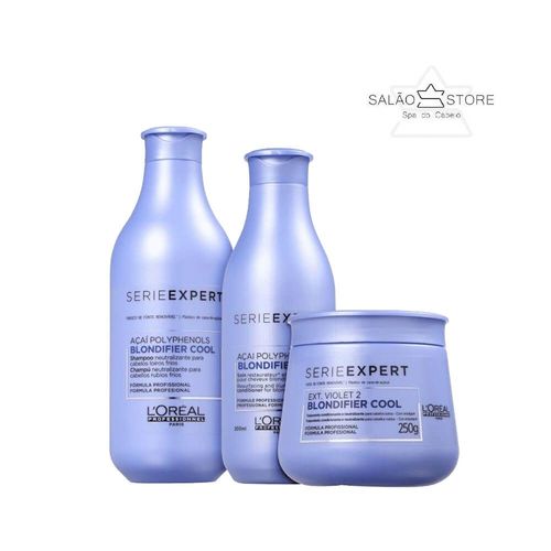 Kit L'Oréal Professionnel Blondifier Cool (Shampoo 300ml + Condicionador 200ml + Máscara 250gr)
