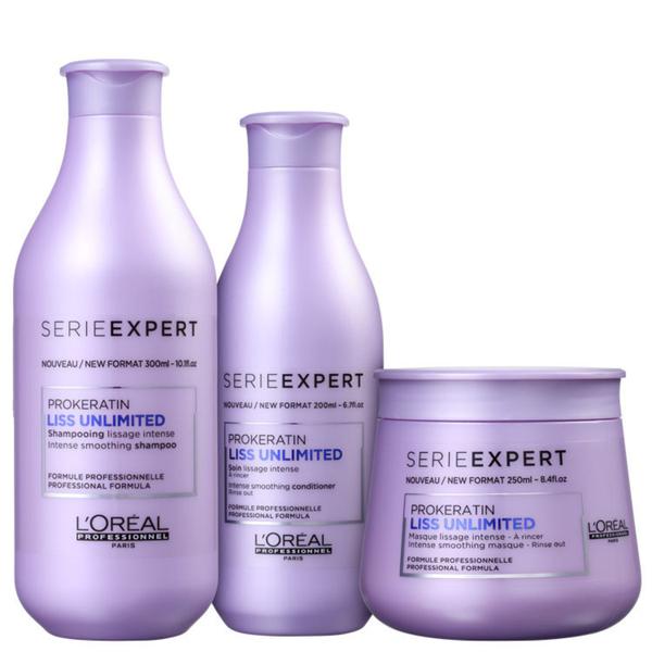 Kit L'Oréal Professionnel Expert Liss Unlimited Tratamento (3 Produtos)