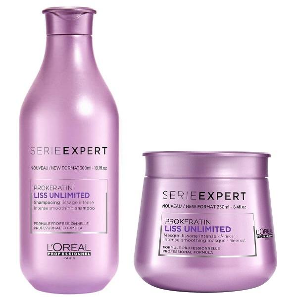 Kit Loréal Professionnel Liss Unlimited Shampoo 300ml + Máscara 250ml