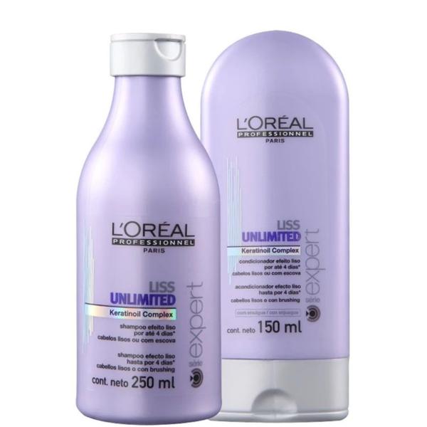 Kit LOréal Professionnel Liss Unlimited Shampoo 250ml + Condicionador 150ml