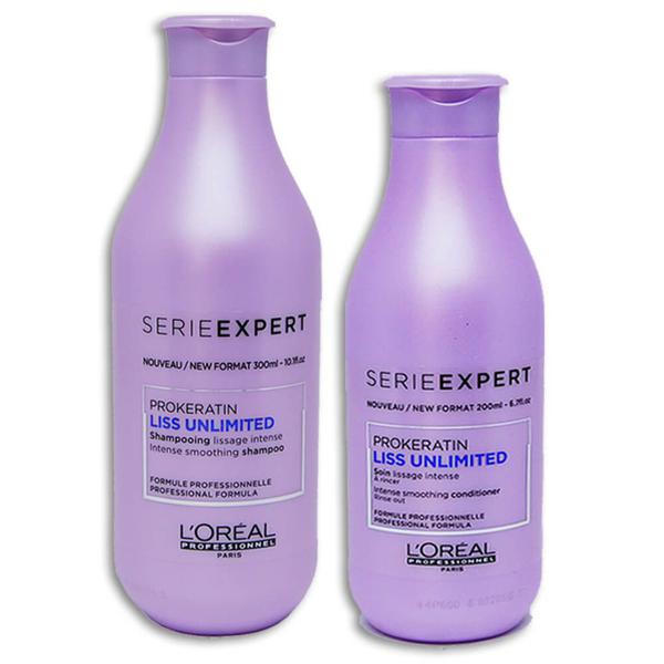 Kit LOréal Professionnel Série Expert Liss Unlimited Shampoo 300ml + Condicionador 200ml - L'oréal Professionnel