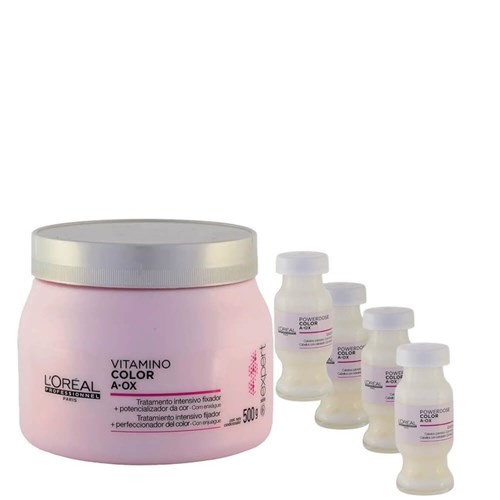 Kit L'oréal Professionnel Vitamino Color A-Ox (Máscara 500G e Ampola)