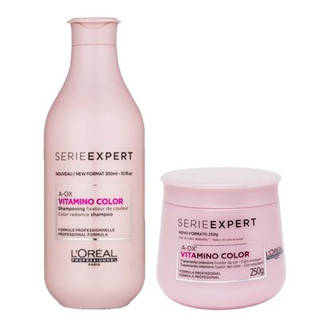 Kit L'Oréal Professionnel Vitamino Color A-OX Shampoo 300ml + Máscara 250ml