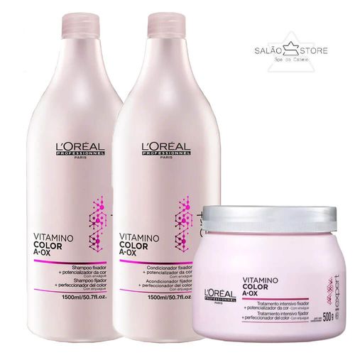 Kit L'Oréal Professionnel Vitamino Color A-OX (Shampoo, Condicionador e Máscara)