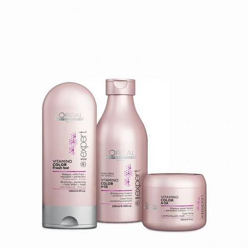 Kit Loréal Shampoo + Condicionador + Máscara Série Expert Vitamino Color A.Ox - Pequeno