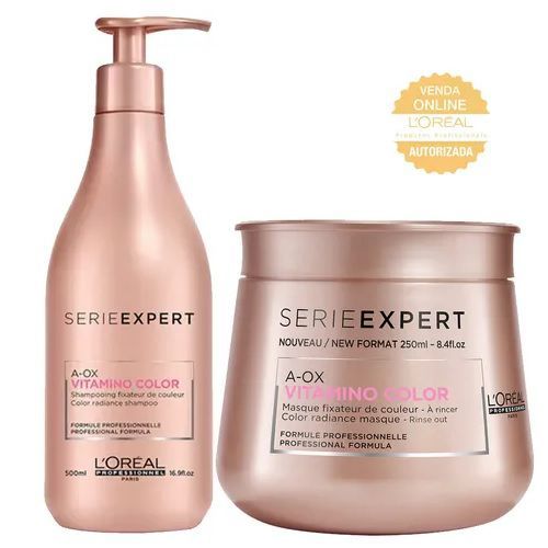 Kit Loréal Shampoo + Máscara Vitamino Color A.ox