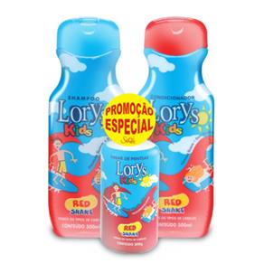 Kit Lorys Kids Shampoo + Condicionador + Creme Red