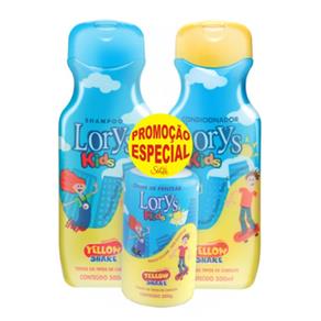 Kit Lorys Kids Shampoo + Condicionador + Creme Yellow