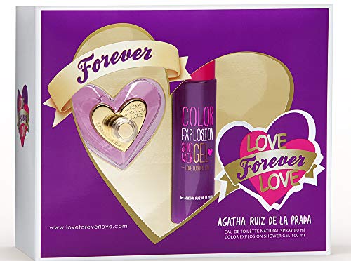 Kit Love Forever Love de Agatha Ruiz de La Prada Eau de Toilette Feminino 80 Ml + Shower Gel 100 Ml Kit