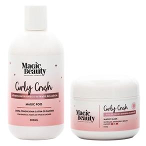 Kit Low Poo Curly Crush Magic Beauty - Shampoo + Máscara 2A a 3A