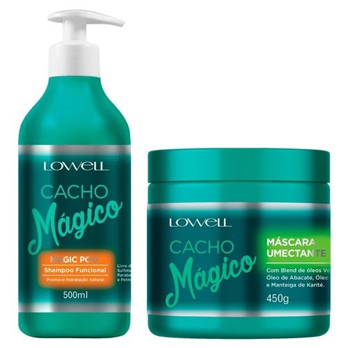 Kit Lowell Cacho Mágico Shampoo Funcional 500Ml + Máscara Umectante 450G