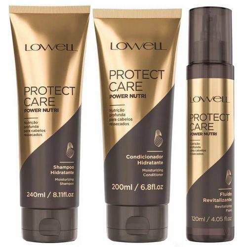 Kit Lowell Protect Care Shampoo - 240ml + Condicionador - 200ml + Fluido - 120ml