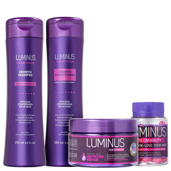 Kit Luminus Hair Growth Daily Cabelo Normal a Oleoso (4 Produtos)