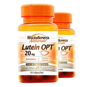Kit 2 Lutein OPT 20mg Luteína Sundown 30 Cápsulas