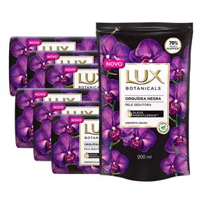 Kit Lux Botanicals 6 Sabonetes em Barra Orquídea Negra 85g + Sabonete Líquido Refil 200ml