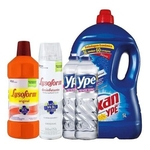 Kit Lysoform Líquido 1l Spray Detergente Tixan Bactericida