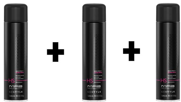 Kit Mab 3 Go Style Hair Spray 400ml