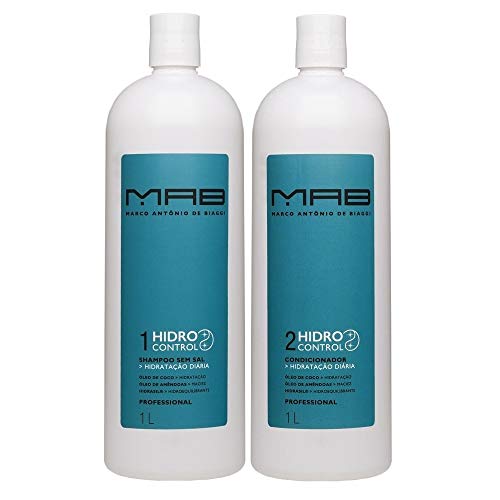 Kit MAB Marco Antônio de Biaggi Hidro Control Hidratação Diária Shampoo 1 L + Condicionador 1 L