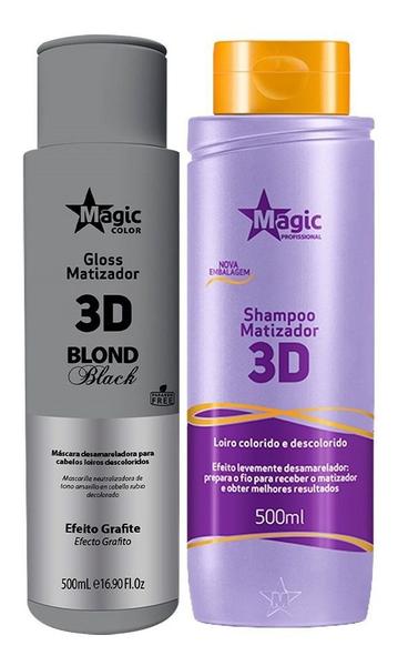 Kit Magic Color Shampoo 500ml + Máscara Efeito Grafite 500ml