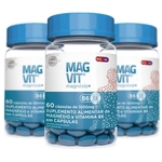 Kit 3 Magvit - Suplemento De Magnésio + B60 180 Capsulas