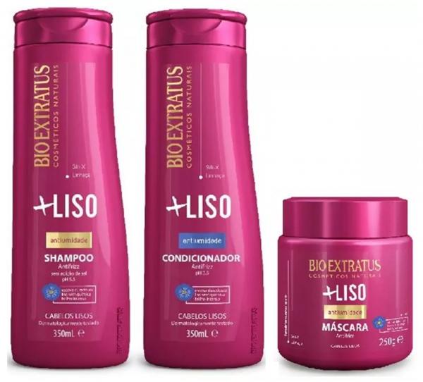 Kit Mais Liso Shampoo + Condicionador 350ml + Máscara 250g - Bio Extratus