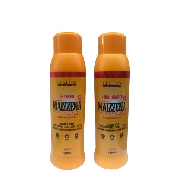 Kit Maizzena Glatten Professional Shampoo e Condicionador 500ml