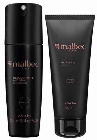 Kit Malbec Black Shower Gel +Desodorante Spray [O Boticário]