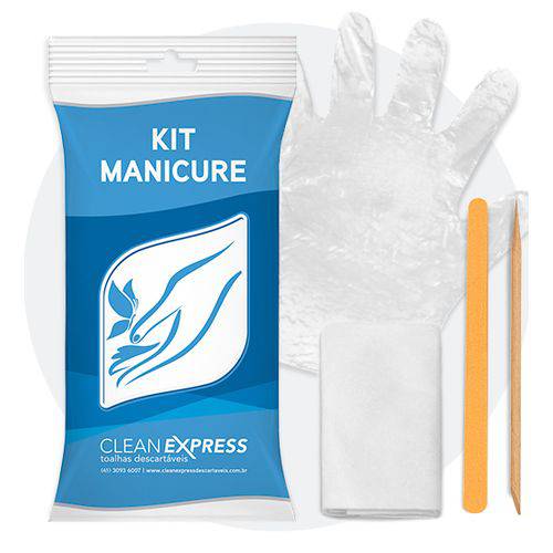 Kit Manicure Luva Caixa com 50 Unidades