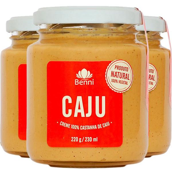 Kit 3 Manteiga de Castanha de Caju 220g Benni Alimentos