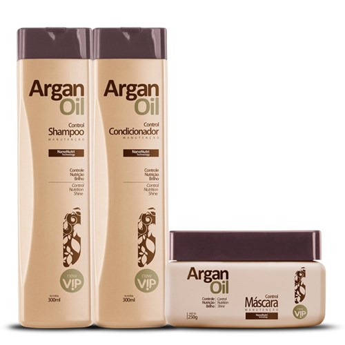 Kit Manutenção Completo Argan Oil (Shampoo, Condicionador e Máscara)