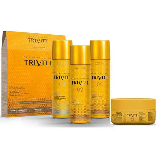 Kit Manutenção Trivitt 3x250ml + Hidratação Nº03 300g - Itallian Hairtech