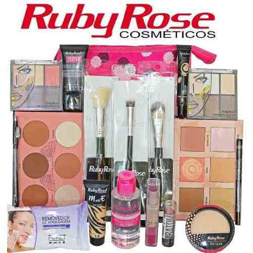 Kit Maquiagem Completa Ruby Rose + Necessaire D M70