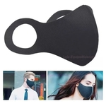 Kit 3 Mascara de Tecido de Pano TNT De Proteção Lavável Preto Ninja