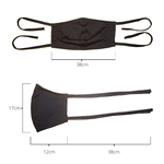 Kit 3 Máscaras laváveis de tecido camada dupla cor preta