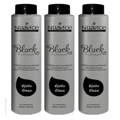 Kit 3 Mascaras Matizadoras Black Platinum Nuance