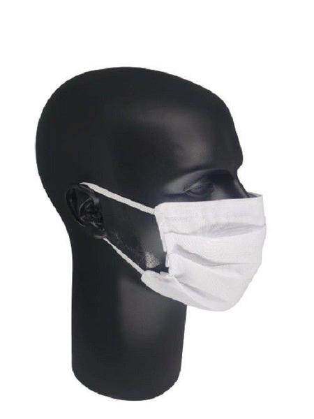 Kit 3 Máscaras Proteção Dupla Camada de Tecido Branca - Lynx Produções Artistica