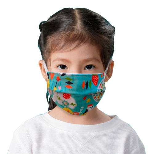 Máscara de Proteção Tecido Infantil Coruja