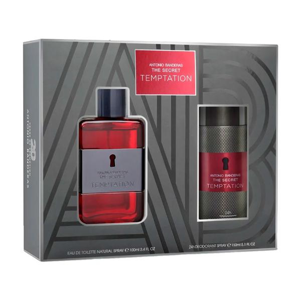 Kit Masculino Antonio Banderas The Secret Temptation Perfume EDT 100ml + Desodorante 150ml