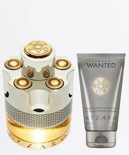 Kit Masculino Perfume e Hidratante Facial Wanted Azzaro