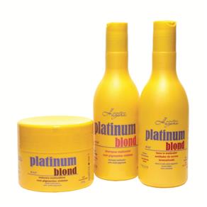 Kit Matizador Platinum Blond - Shampoo, Máscara e Leave-In
