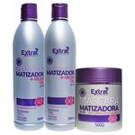 Kit Matizador Profissional Shampoo + Condicionador + Mascara Matizadora Extrat Liss